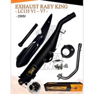 Ori RAEY KING LC V7 PNP V1 V2 V3 V4 V5 V6 EXHAUST PIPE RACING EKZOS MUFFLER 28mm LIKE UMA APIDO ESPA