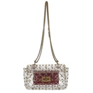 Valentino Garavani Rockstud 鉚釘雙肩包，淨CLEAR款，貨號 0371 [二手] Valentino Garavani