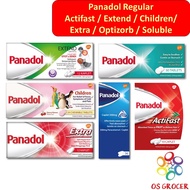Panadol Regular / ActiFast  / Optozorb / Extra / Extend / Soluble / Children