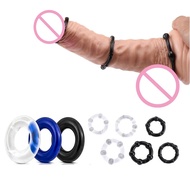∏ touji205285128 3 Pcs Reusable Lasting for Men Cock Trainer Elasticity Stretcher Silicone Erection Delay Ejaculation
