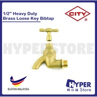 CITY 1/2" Brass H/D Loose Key Bib Tap / Kepala Paip Air dengan Kunci 重型带锁水龙头