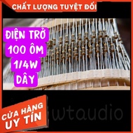[300 pieces] 100 ohm 1/4w resistor 100 ohm 1/4w resistor on wire