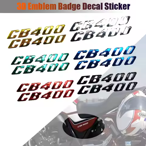 Motorcycle 3D Soft Reflective Emblem Badge Decal Tank Wheel Wings Fairing Sticker For Honda CB400 CB