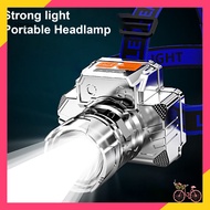 [Re] 1 Set Fishing Miner Lamp High Brightness Rechargeable Smart Battery Display Illumination Head-m