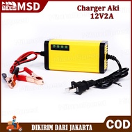 12V 2A Adaptor Pengisi Daya Baterai Sepeda Motor Otomatis untuk Baterai GEL AGM Asam Timbal Basah Ke