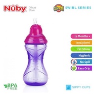 Nuby Click-It Flip-It Cup Fat Straw 12oz/360ml (12 Months+) NB10112