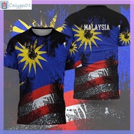 2025 New Malaysia Merdeka T-shirt Sublimation T-shirt Merdeka Sublimation Unisex Collar Tee Short Sl