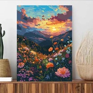 paint by number healing flower diy hand-painted acrylic paint oil painting gift for friends 20x30/30x40cm