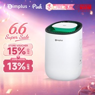 Simplus Pink Dehumidifier | 380ml/Day | 600ml Water Tank | Auto-shutoff | 35 dB Low Noise | Lite Dry