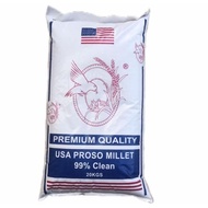 Sambau / White Millet USA 20KG Grade A/ Bird Feet/Sekoi putih