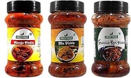 Green Piece Mix Pickle(250gm),Mango Pickle (250gm),Methiua Pickle (250gm) (250gm X3) (Pack of 3)