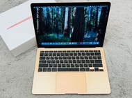 台中 電池99% 保固一個月 MacBook Air M1晶片 8g 256g 金色 玫瑰金 盒裝配件齊全 13.3吋 A2337 #PB52