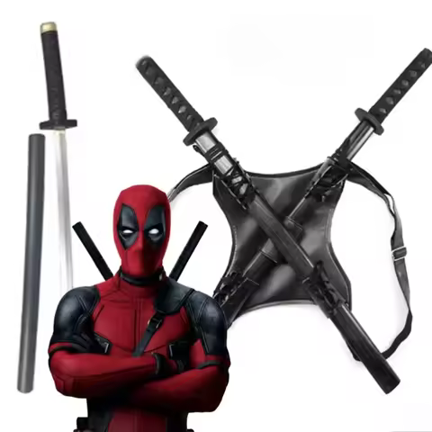 2025 New 53cm Deadpool Katana Pu Anime Soul Figur Sword Samurai Knife Ninja Sword Cosplay Props Weap