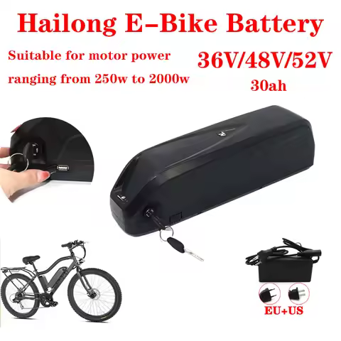 18650 Hailong Battery 36V 48V 52V 30Ah for Bafang BBS02 BBS03 BBSHD Motor Hailong Battery 36V Hailon