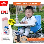 SPEEDS Kursi Makan Kursi Lipat Bayi Balita Portabel High Chair Baby Chair Booster 031-38