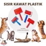 Sisir Kawat Plastik Bulu Kucing Persia/ Anjing-Pet Grooming Brush