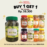 APELICIOUS [FREE FRUIT AND VEGETABLE CHIPS] OKRA VEGETABLE CHIPS 40gr