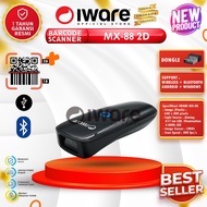 Iware MX-88 Portable Wireless 2.4G 1D 2D Bluetooth Smartphone QR CODE & PDF 417 Barcode Scanner