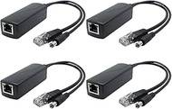 ANVISION 4-Pack Gigabit PoE Splitter, 48V to 12V 2A Ethernet Adapter, for Security Camera, AP, Voip 