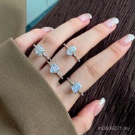 Female High Carbon Diamond Cross-Border S925 Wholesale Zircon Cut Diamond Ring Luxury Simulation Ste