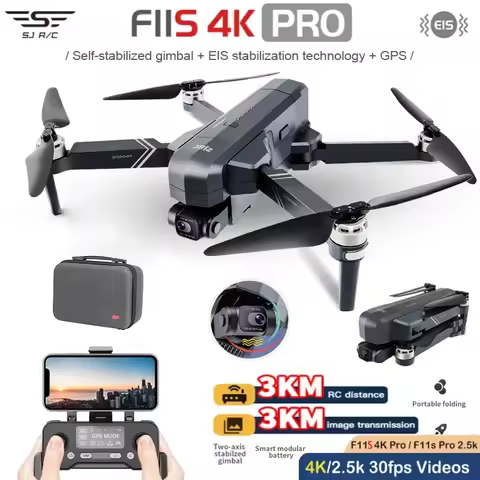 SJRC F11 Pro 4K F11s Pro 4K Camera Drone GPS 5G FPV HD 2 Axis Stabilized Gimbal EIS Professional Bru