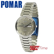 Pomar นาฬิกาข้อมือผู้ชาย สายสแตนเลส รุ่น PM73535SS05 (สีเงิน / หน้าปัดสีเทา)
