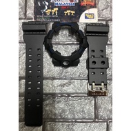BNB CUSTOM GA700 HITAM BIRU + BUCKLE JAPAN + 2 PCS SPRING BAR FOR ORIGINAL GSHOCK