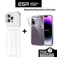 ESR 3 dalam 1 Project Zero Clear Case Dengan Kanta Skrin Kaca Terbaja untuk iP 14/ 14 Plus/ 14 Pro/ 