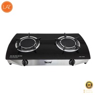 เตาแก๊สกระจกตั้งโต๊ะ 2 หัวอินฟาเรด TECNO STAR รุ่น TNS IR 02 ขนาด 76.5 x 42.5 x 12.5 ซม. สีดำ ฿฿฿