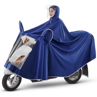 Electric Bike Raincoat Motorcycle Battery Car Special Double plus Size Long Full Body Rainproof Poncho Rainproof and Waterproof