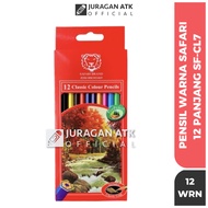 Classic Safari Brand Colored Pencils 12 Colors SF-CL7 / 12 Classic Color Pencils Safari Brand SF-CL7
