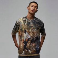 เสื้อยืดแขนสั้นผู้ชาย AS M J AIR JDN WM 85 AOP SS CR, คอปกถัก