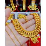 Set Cincin Rantai Gelang Coco Kait Emas Bangkok Cop 916