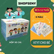 Khẩu trang y tế cho bé trẻ em hộp 50 cái cao cấp Khánh An