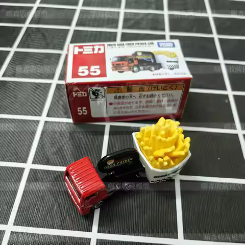 Takara Tomy Tomica No.55 Isuzu Giga Fried Potato Car French Fry Truck Alloy Diecast Model Replica Se