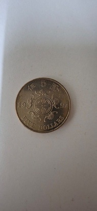 香港福鼠圖案五元硬幣