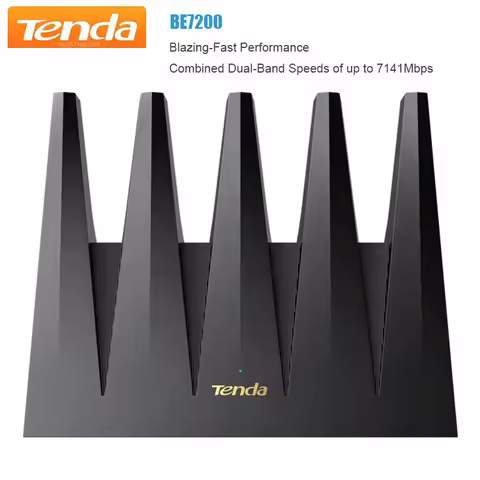 Tenda BE7200 Mesh Router Wifi7 BE12 Pro Quad-Core CPU 7141Mbps 2x 2.5G Ports Dual-Band 2.4/5GHz Prem