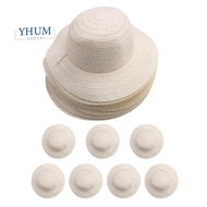 20 Pcs DIY Straw Hat Set Beach Summer Work Farmer Hats for Men Women Kids Cowboy Birthday Party Deco