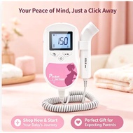 Pocket Fetal Heartbeat Doppler Monitor, Home Baby Heart Rate Detector with Backlit LCD Screen