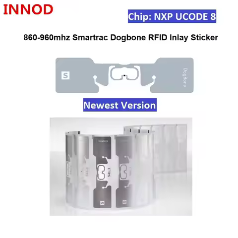 5-20M dogbone Smartrac uhf rfid label U8 Impinj Monza R6P chip passive 860-960mhz uhf rfid tag stick