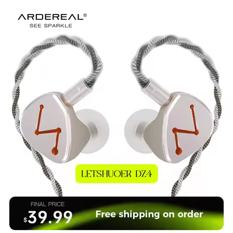Ardereal LETSHUOER DZ4 Triple Dynamic Drivers Single Passive Radiator EDC Hifi Earphones In-ear Moni