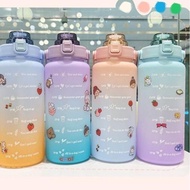 VIRAL DRINKING WATER BOTTLE 2 LTR RAINBOW MODERN BOTTLE/ GRADUATED BOTTLE