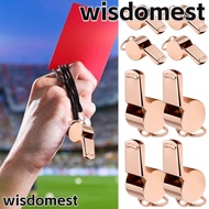 WISDOMEST 2pcs Metal Whistle High quality Referee Sport Rugby Party Training School Stainless Steel Whistles