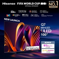 Hisense Q7N 100 inch 4K Mini LED AI TV | Native 144Hz | Hi-View AI Engine | Quantum Dot