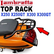 LAMBRETTA Rear Top Rack X250 X250GT X300 X300GT Accessories Motor Scooter Monorack Fender Rak Black 