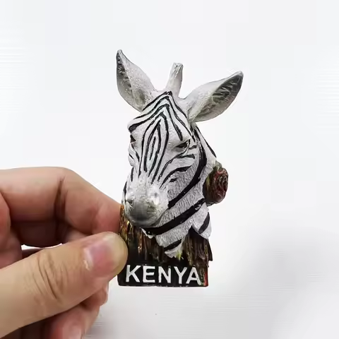 Kenya 3D Zebra Resin Decorative Fridge Magnet - Cute Room & Home Decor Refrigerator Magnet
