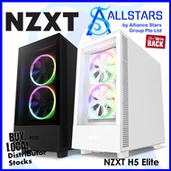 (ALLSTARS : We are Back / DIY PROMO) NZXT H5 Elite Premium Compact Mid-tower Case / Chassis (Black: CC-H51EB-01 /White: CC-H51EW-01) / NZXT Casing / NZXT Case / come with 2x140mm ARGB fans + 1x 120mm non-RGB fan (Warranty 2years with TechDynamic)