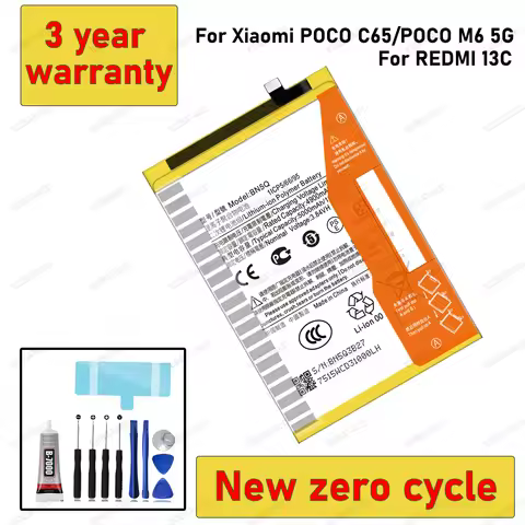 100% New High Quality BN5Q For Xiaomi Redmi 13C/POCO C65/POCO M6 5G Mobile Battery Replacement Batte