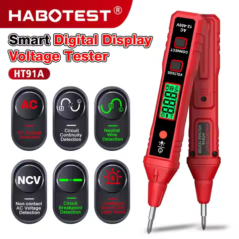 HABOTEST HT91A Non Contact AC Voltage Tester Digital Voltage Detector Electric Test Pen Voltage Test