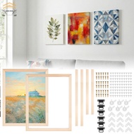 3 Pack 16x20 Inch Wood Canvas Stretcher Bar Set Pine Wood Frame Kit for Oil Painting and Diamond Art